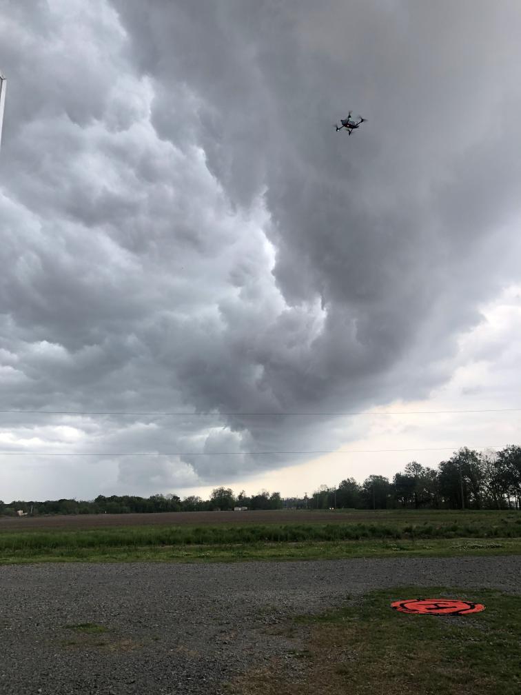 An uncrewed aircraft being tested for severe weather research.