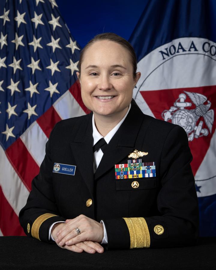 Official photo of Rear Admiral Lower Half Amanda Goeller