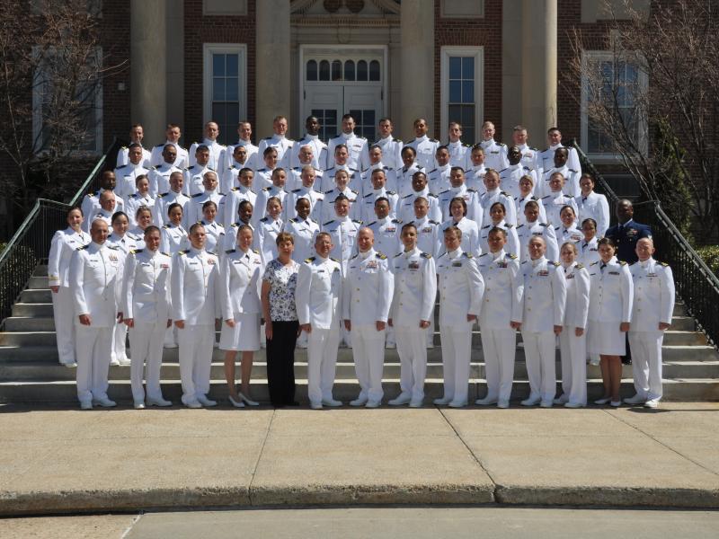 NOAA Corps Basic Officer Training Class 123along with their Coast Guard Officer Candidate School classmates