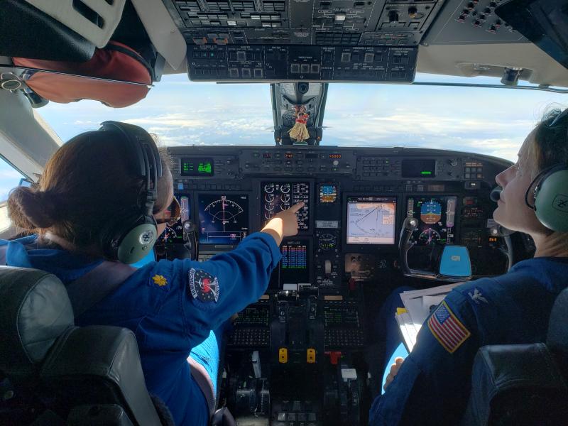 LCDR Rebecca Waddington and CAPT Kristie Twining aboard NOAA's ...