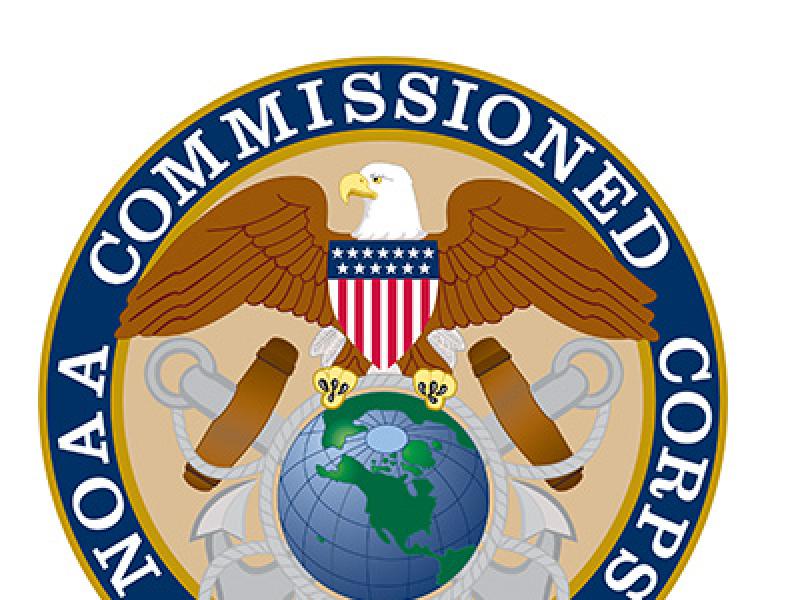 NOAA Corps emblem with eagle over globe
