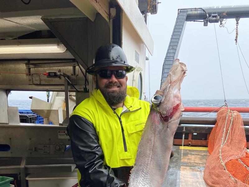 Matt McFarland holding a large fish.