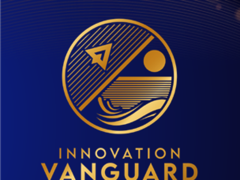 A commemorative graphic with the words 'Innovation Vanguard Awards 2025, Winner' on it